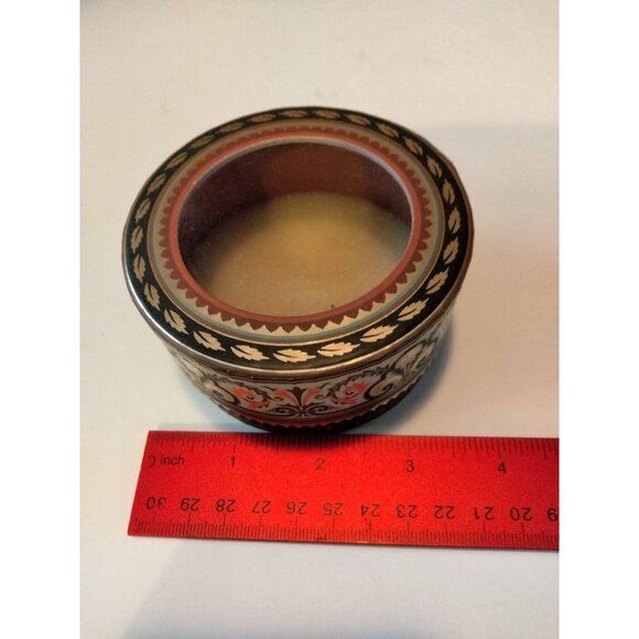 Punch Studio Trinket Gift Box Round Rococo Brown Cardboard Clear Window - Picture 7 of 11